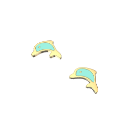 Σκουλαρίκια Δελφίνι με Σμάλτο Κ9