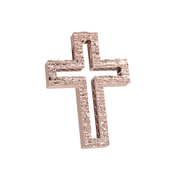 Γυναικείος σταυρός σε ροζ χρυσό Κ14