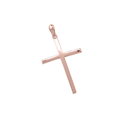 Σταυρός γυναικείος mini σε ροζ χρυσό Κ14