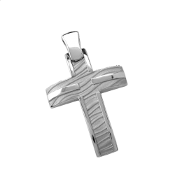 Σταυρός Ανδρικός σε Λευκόχρυσο Κ14