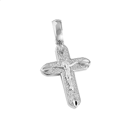 Ρώσικος σταυρός unisex σε λευκόχρυσο Κ14