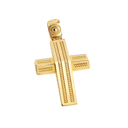 Ανδρικός σταυρός σε χρυσό Κ14