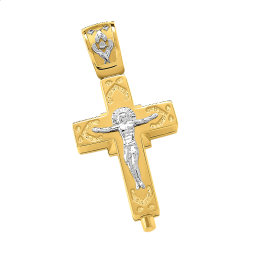 Σταυρός ανδρικός θήκη σε χρυσό Κ14