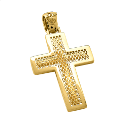 Σταυρός unisex Βυζαντινός σε χρυσό Κ14