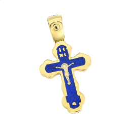 Ρώσικος σταυρός  σε χρυσό Κ14