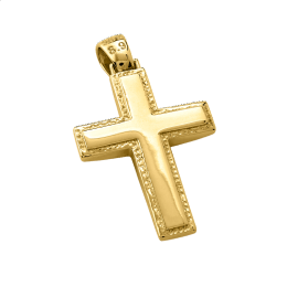 Σταυρός ανδρικός με εσταυρωμένο σε χρυσό Κ14