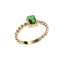 Δαχτυλίδι με πράσινη πέτρα K14