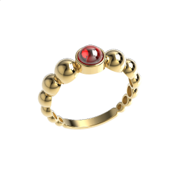 Δαχτυλίδι με κόκκινη πέτρα K14