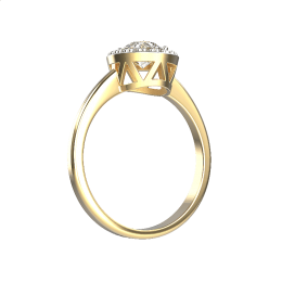 Δαχτυλίδι Λευκόχρυσο Ροζέτα Κ14 πέτρες Ζιργκόν