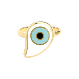 Δαχτυλίδι Μάτι με Σμάλτο Κ9