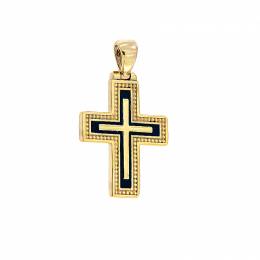 Σταυρός unisex Βυζαντινός σε χρυσό Κ14