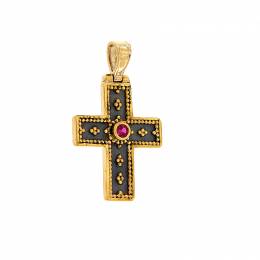 Σταυρός γυναικείος Βυζαντινός σε χρυσό Κ14